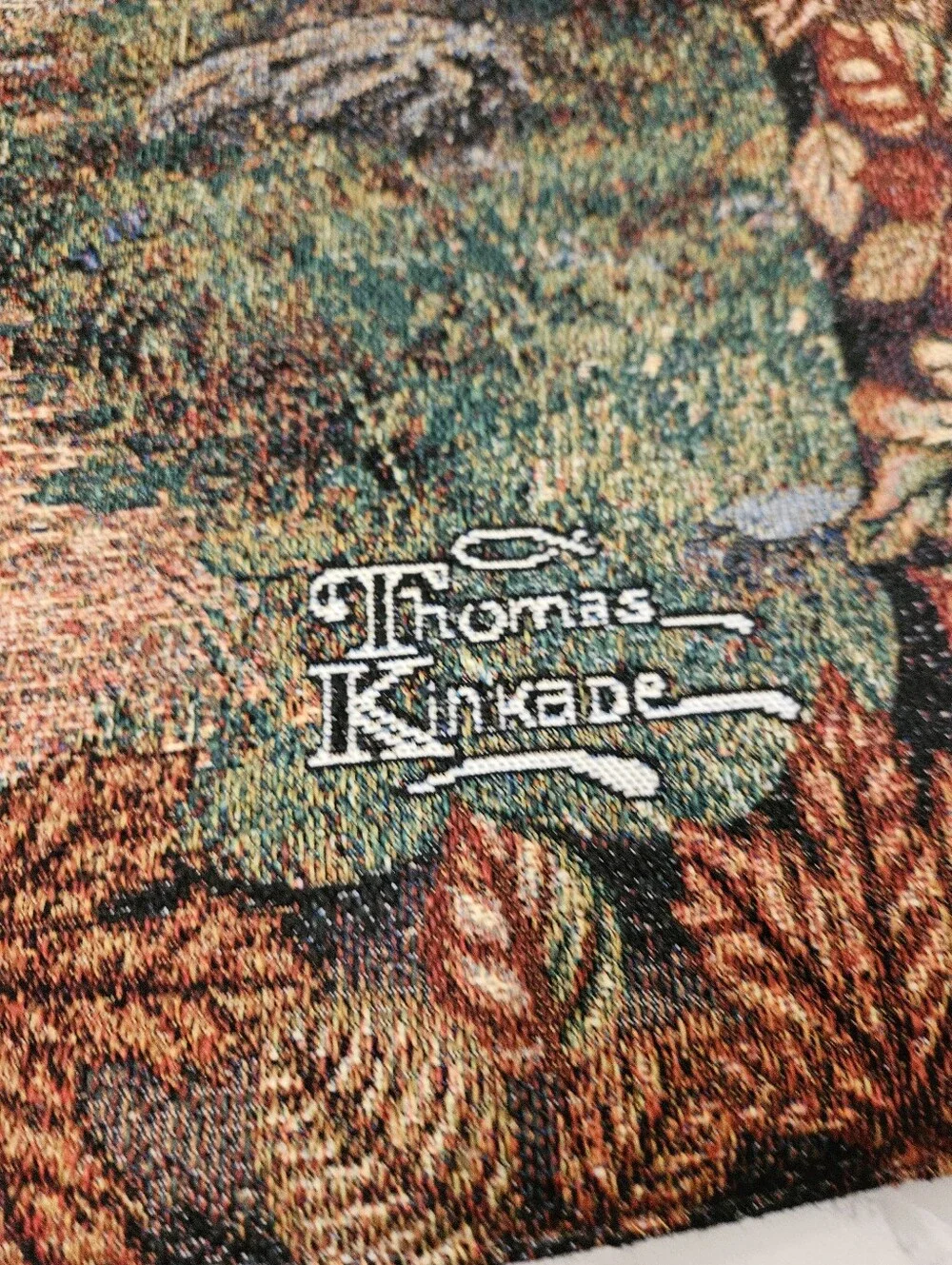 Thomas Kinkade Autumn River Wall Tapestry - Brown